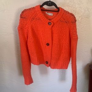 Everlane Orange Cardigan